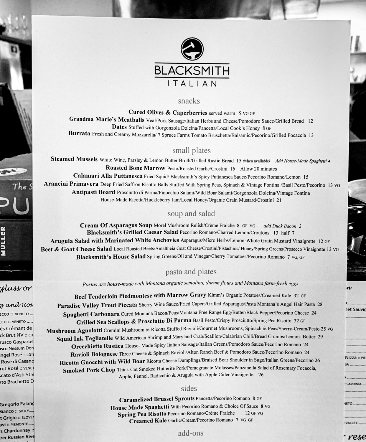 Dinner at Blacksmith Italian – A Truly Magnificent Meal by Steven Shomler Culinary Treasure Network 