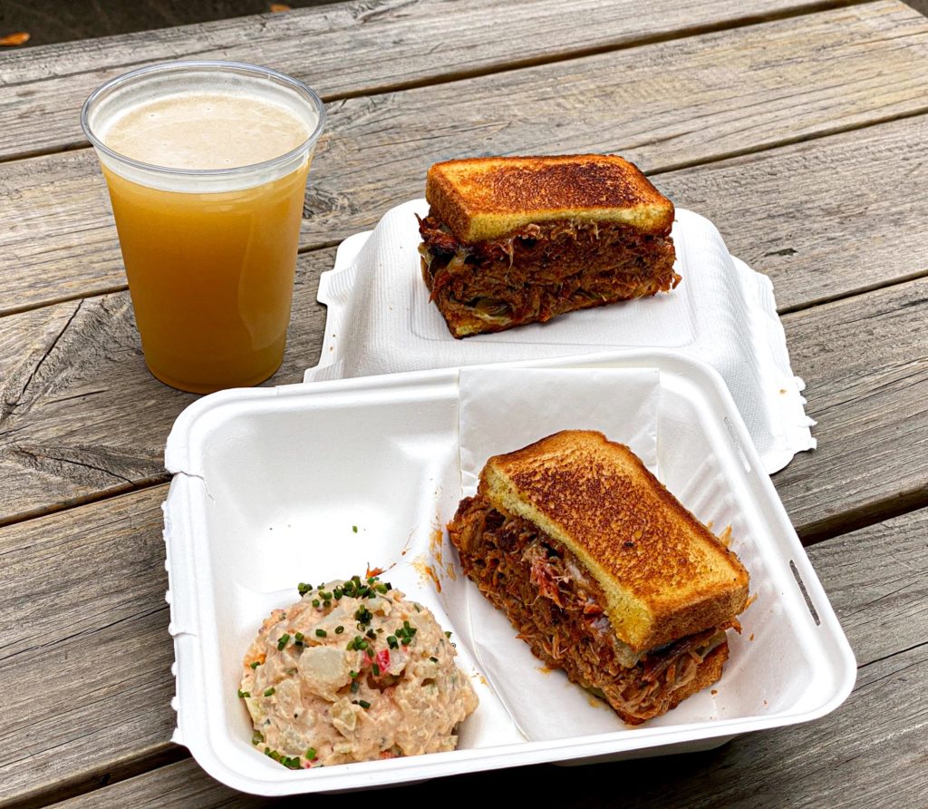 The Porky Melt at The Dinner Bell Barbecue Food Cart This is Culinary