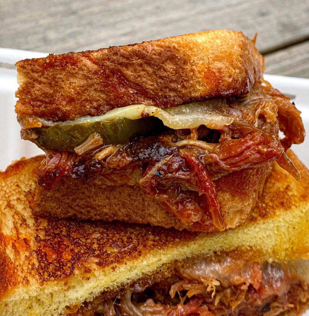 The Porky Melt at The Dinner Bell Barbecue Food Cart This is Culinary