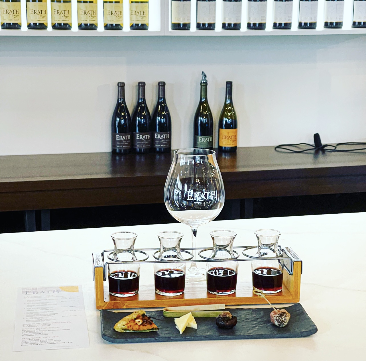 4 Year Single Vineyard Pinot Noir Vertical & 4 Amazing Bites! Erath Tasting Room Spring Wine Flight Portland, Oregon by Steven Shomler This is Culinary Treasure Culinary Treasure Network 