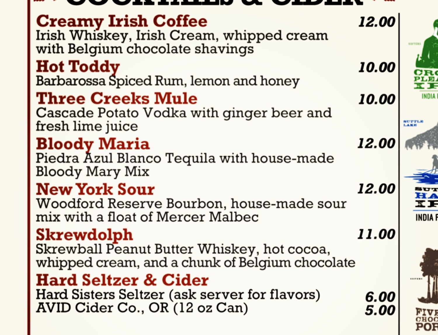 A Whiskey & Hot Chocolate Cocktail You Don’t Want to Miss – Three Creeks Brewing Sisters, Oregon This is Culinary Treasure Steven Shomler