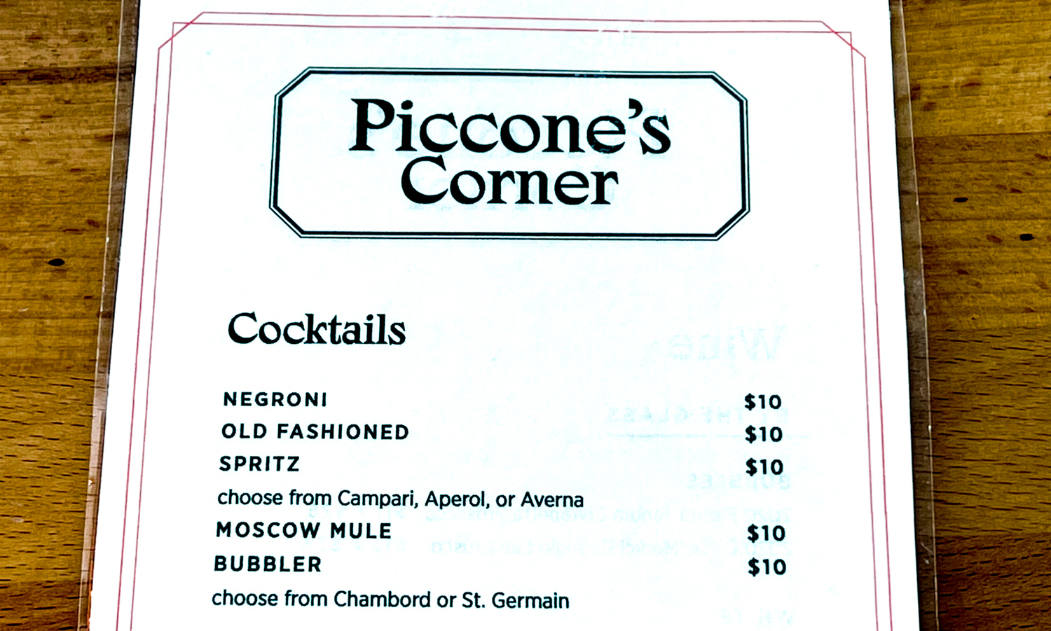 A Magnificent Meal at Piccone’s Corner Portland, Oregon Photos by Steven Shomler Culinary Treasure Network 