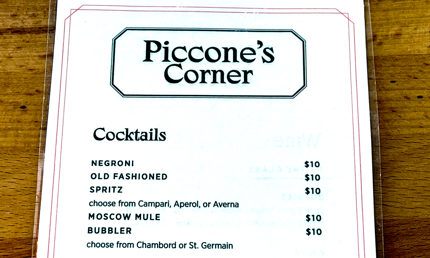 A Magnificent Meal at Piccone’s Corner Portland, Oregon Photos by Steven Shomler Culinary Treasure Network