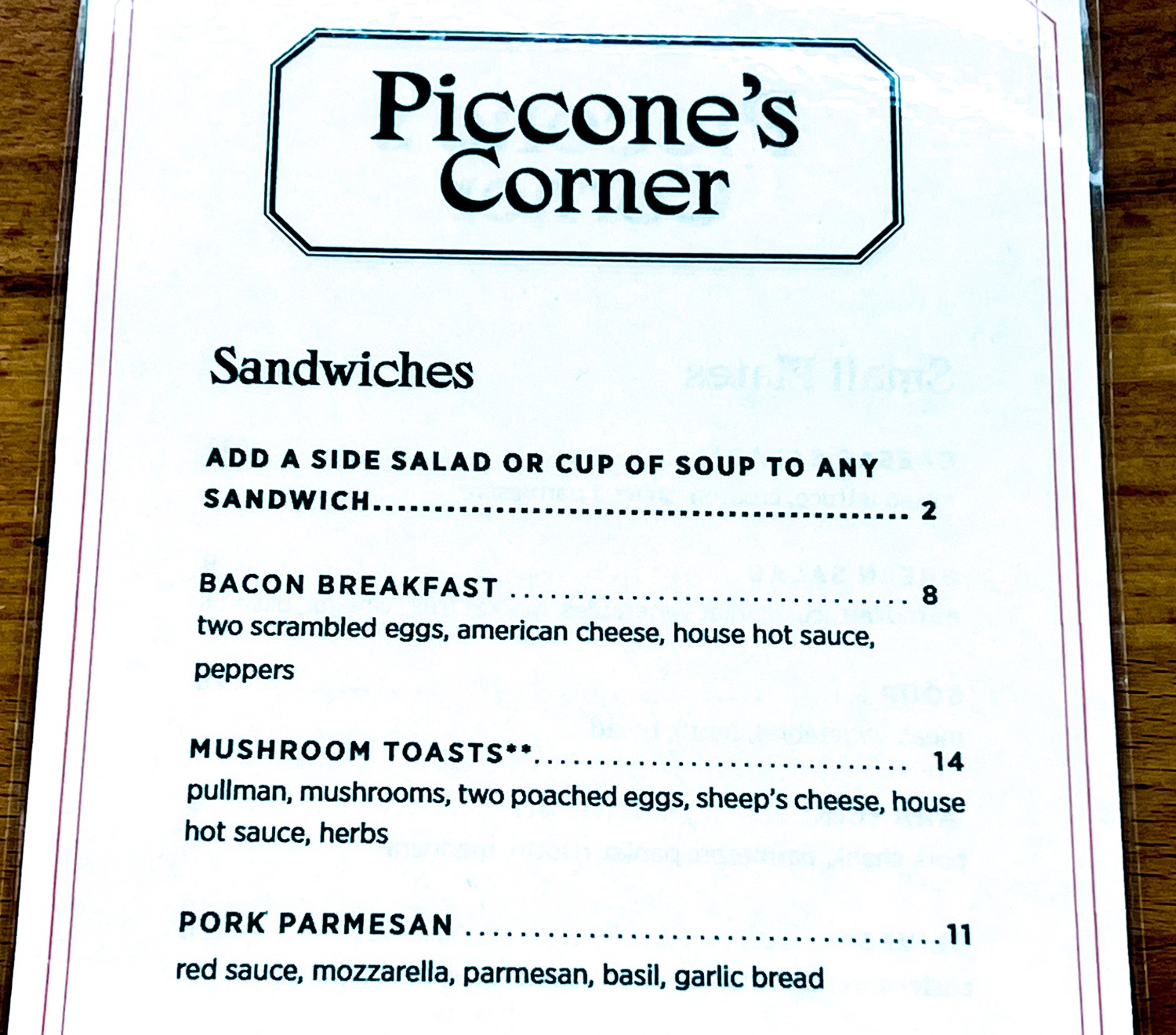A Magnificent Meal at Piccone’s Corner Portland, Oregon Photos by Steven Shomler Culinary Treasure Network