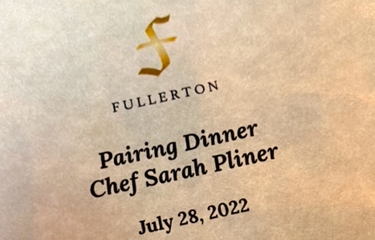 Bi-weekly Wine Pairing Dinners Featuring Chef Sarah Pliner & Fullerton Wines 