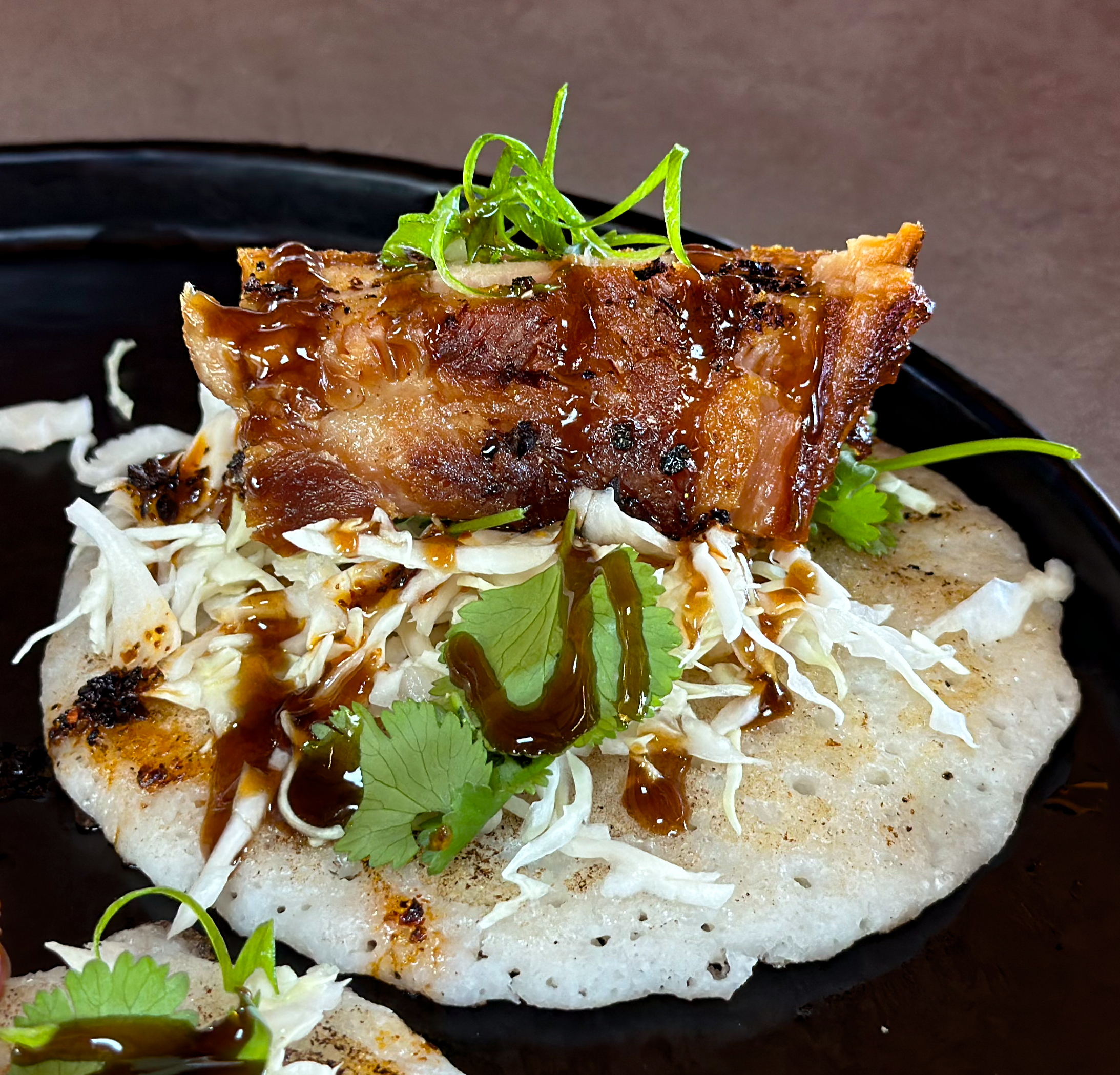 Pork Belly Pupu at Friendly Waves Kauai 