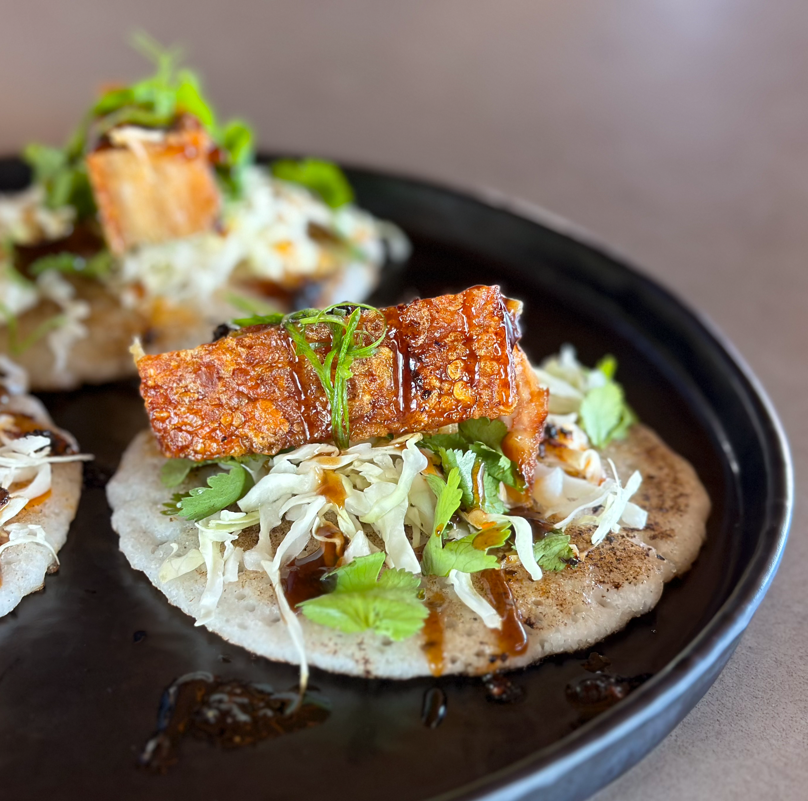 Pork Belly Pupu at Friendly Waves Kauai 