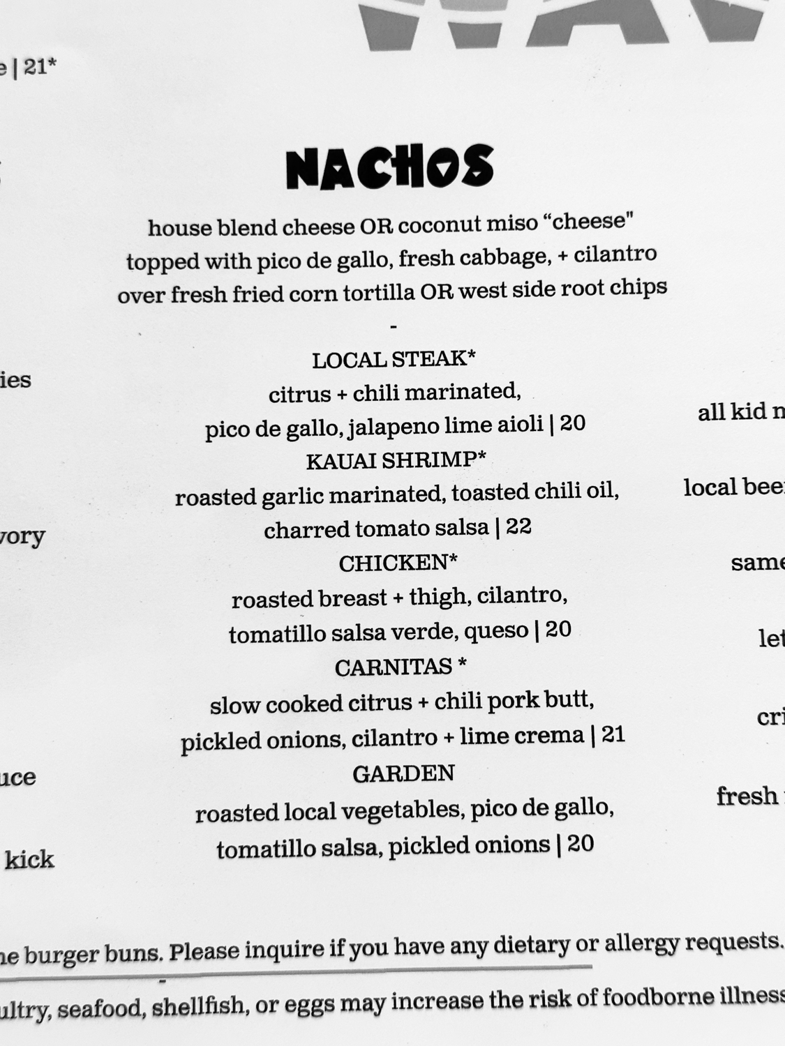 Nachos Friendly Waves Kauai