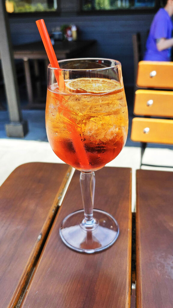 Aperol Spritz served at Urban German Wursthaus in St Johns