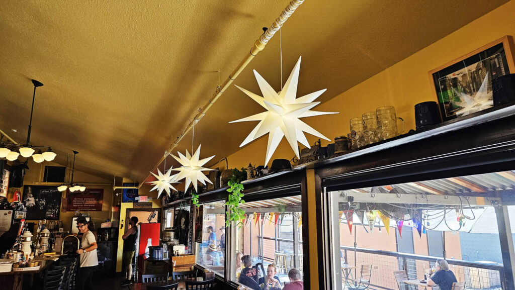 The interior of Urban German Wursthaus in St Johns